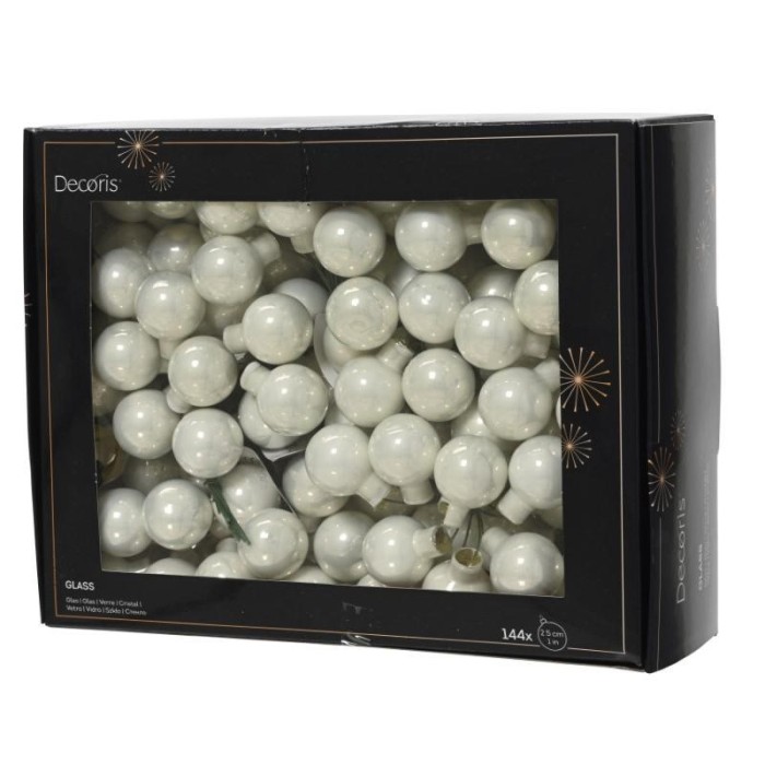 BOX 144 MINI SFERE VETRO D2.5